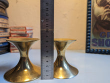 Load image into Gallery viewer, Pair of Vintage Gold Plated Candle Stick Holders
