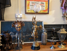 Load image into Gallery viewer, Art Nouveau Figural Spelter Statue Lamp -  L Offrande par Rousseau
