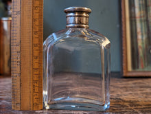 Load image into Gallery viewer, Antique Victorian Silver &amp; Cut Glass Hip Flask
