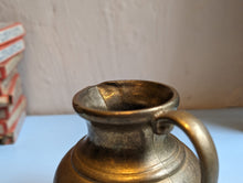 Load image into Gallery viewer, Vintage Heavyweight Cast Gold Gilded Milk Jug
