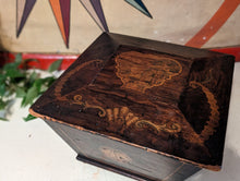 Load image into Gallery viewer, Antique Chinoiserie Sarcophagus Shaped Box
