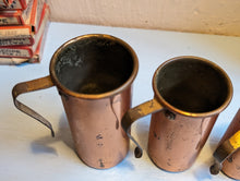 Load image into Gallery viewer, Set of 3 vintage Copper Measuring Cups
