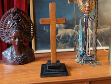 Load image into Gallery viewer, Vintage Freestanding Wooden Cross / Crucifix
