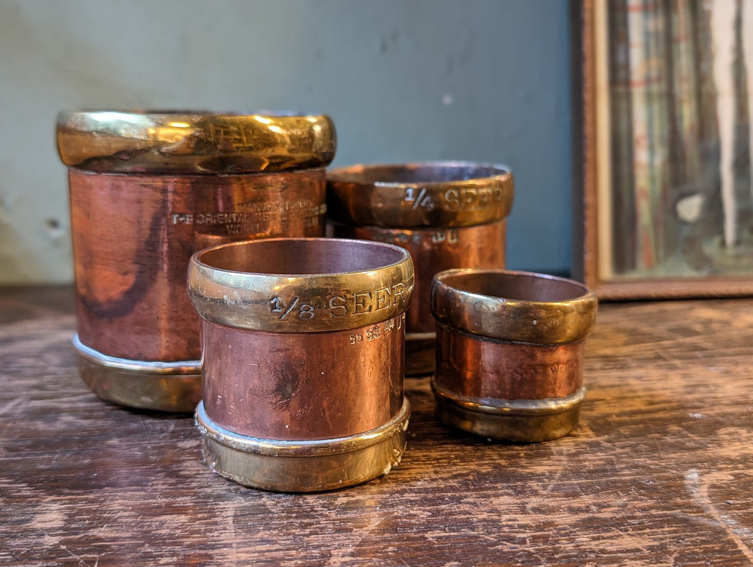 Antique Indian Set of 4 Seer Cup's