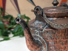 Load image into Gallery viewer, Antique Rustic Hammered Copper Tea Kettle
