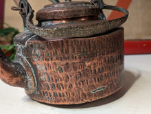 Load image into Gallery viewer, Antique Rustic Hammered Copper Tea Kettle
