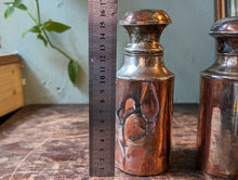 Load image into Gallery viewer, Pair Of Antique Indian Tinned Copper Containers
