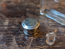 Load image into Gallery viewer, Antique Victorian Silver &amp; Cut Glass Hip Flask
