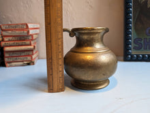 Load image into Gallery viewer, Vintage Heavyweight Cast Gold Gilded Milk Jug

