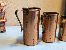 Load image into Gallery viewer, Set of 3 vintage Copper Measuring Cups
