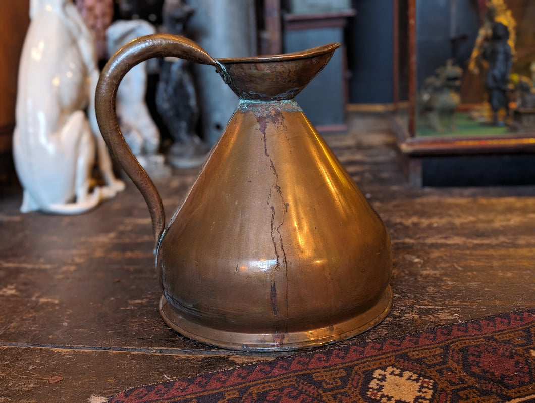 A 19th Century Scottish Copper Whisky Measuring Jug