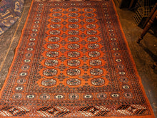 Load image into Gallery viewer, 6&#39;1&quot; x 4&#39;1&quot; Hand Knotted Vintage Pakistani Bokhara Rug - 186 x 124cm
