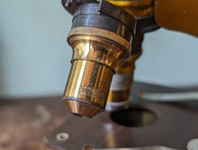 Load image into Gallery viewer, Antique Brass R&amp;J Beck Laboratory Microscope
