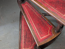 Load image into Gallery viewer, Vintage George III Style Mahogany Spiral Library Steps
