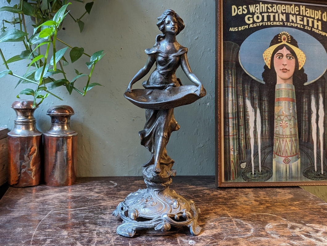 Art Nouveau Antique Figurine Statue Woman