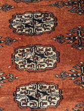 Load image into Gallery viewer, 4&#39;7&quot; x 3&#39;1&quot; Hand Knotted Vintage Pakistani Bokhara Rug - 139 x 94cm
