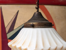 Load image into Gallery viewer, Art Deco Hanging Marbled Pendant / Porch Light
