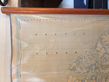 Load image into Gallery viewer, Very Large 1960&#39;s World Map Wall Chart / Hanging Map
