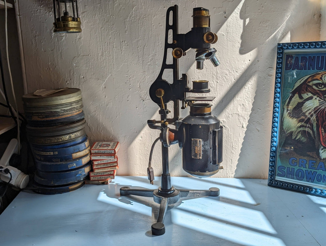 Early 20th.C Flatters and Garnett Microprojector / Projection Microscope