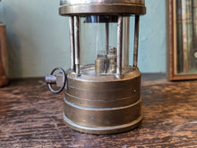 Load image into Gallery viewer, Antique Patterson A1 Brass Miners Safety Lamp
