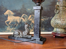 Load image into Gallery viewer, 1930&#39;s Art Deco Marble and Bronze Table Lamp
