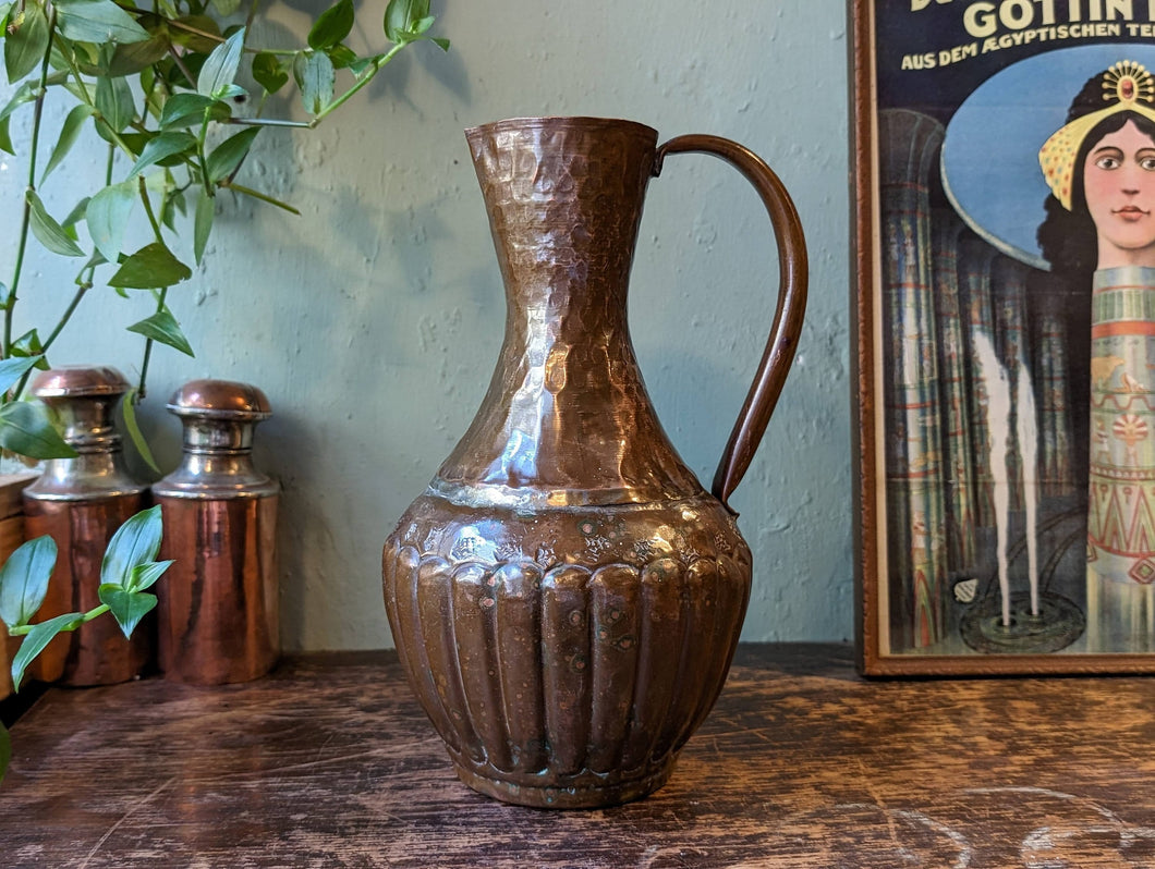 Vintage Middle Eastern Copper Ewer / Vase
