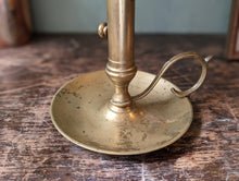 Load image into Gallery viewer, Antique Brass Chamber Stick Candlestick Candle Holder
