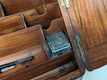 Load image into Gallery viewer, 19th Century Victorian Burr Walnut Desk Tidy / Document holder
