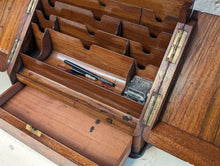 Load image into Gallery viewer, 19th Century Victorian Burr Walnut Desk Tidy / Document holder
