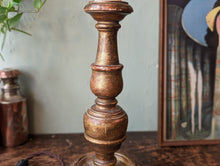 Load image into Gallery viewer, Antique Turned Candlestick Converted to Lamp
