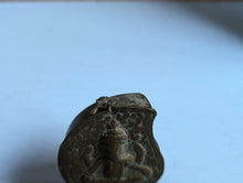 Load image into Gallery viewer, Antique Brass South Indian Bindi Box Container - Ganesh
