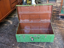 Load image into Gallery viewer, 1930&#39;s Vintage Painted Metal Steamer Trunk
