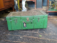 Load image into Gallery viewer, 1930&#39;s Vintage Painted Metal Steamer Trunk
