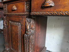 Load image into Gallery viewer, Victorian Antique Carved Oak Breakfront Hall Table
