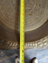 Load image into Gallery viewer, Large Vintage Indian Octagonol Brass Charger / Tray
