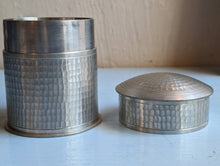 Load image into Gallery viewer, Vintage Hammered Pewter Lidded Box - Selangor Pewter - Malaysia
