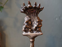 Load image into Gallery viewer, Antique Nepalese Brass Temple Bell - Hanuman and Garuda

