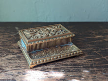 Load image into Gallery viewer, Antique Brass Desktop Vesta Match Holder - William Tonks &amp; Sons
