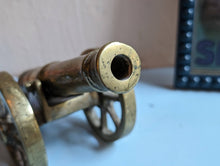 Load image into Gallery viewer, Early 20th.C Antique Brass Desktop Cannon
