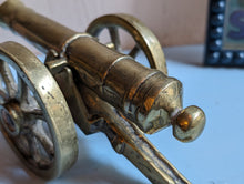 Load image into Gallery viewer, Early 20th.C Antique Brass Desktop Cannon
