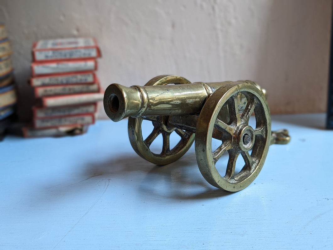 Early 20th.C Antique Brass Desktop Cannon