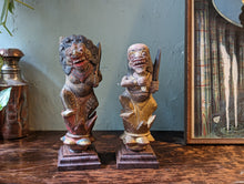 Load image into Gallery viewer, Pair of Early 20th.C Balinese Carved Figurines

