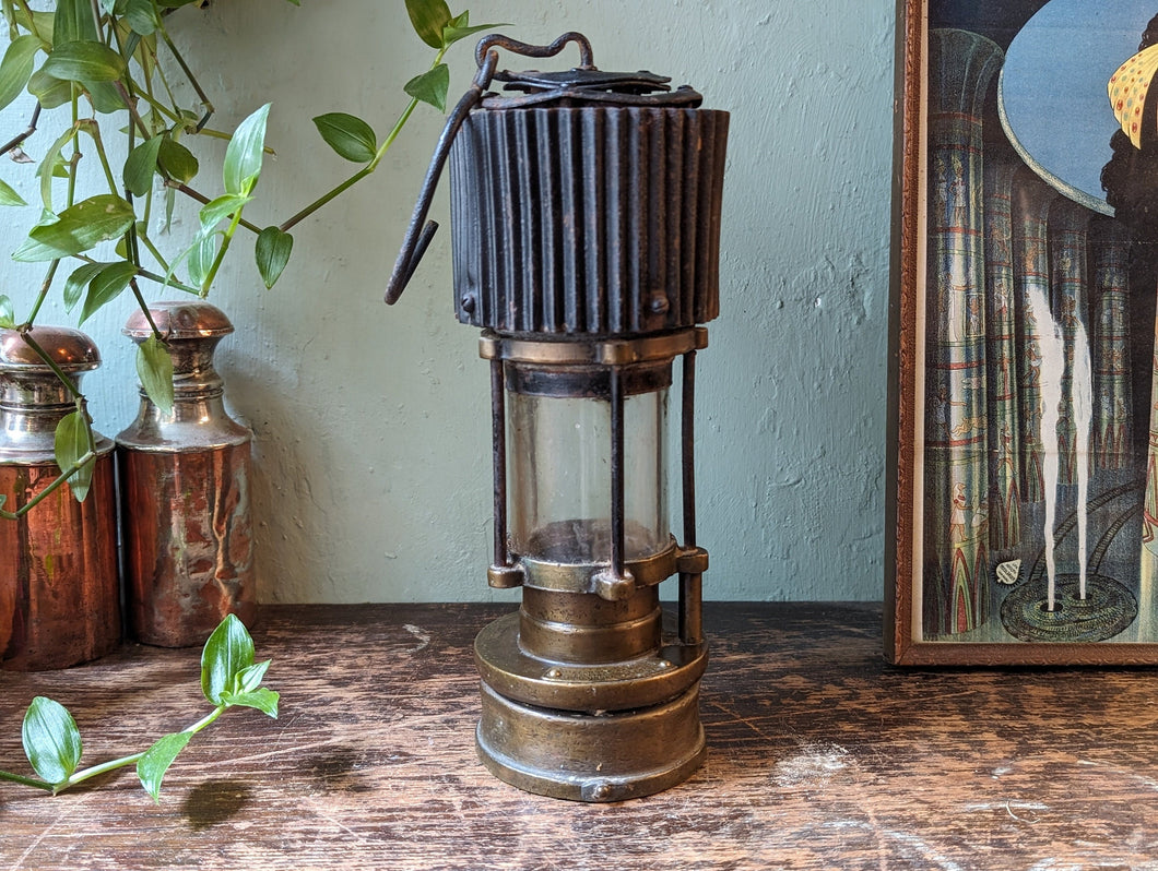 1930's Patterson HCP Brass Miners Safety Lamp