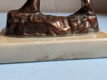 Load image into Gallery viewer, Vintage Roman Gladiator Copper Plated Spelter Sculpture
