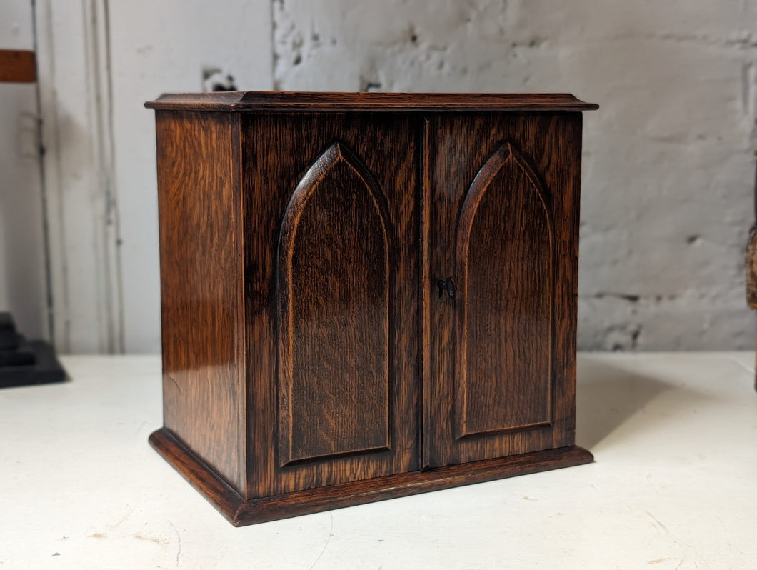 Antique Victorian Oak Desktop Cabinet