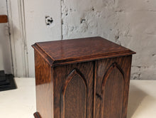 Load image into Gallery viewer, Antique Victorian Oak Desktop Cabinet
