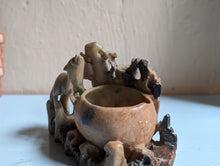 Load image into Gallery viewer, Vintage Chinese Soapstone Weasel Brush Pot
