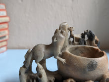 Load image into Gallery viewer, Vintage Chinese Soapstone Weasel Brush Pot
