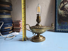 Load image into Gallery viewer, Table Lamp Made From Converted &quot;Aladdin&quot; Oil Lamp
