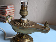 Load image into Gallery viewer, Table Lamp Made From Converted &quot;Aladdin&quot; Oil Lamp
